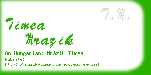 timea mrazik business card